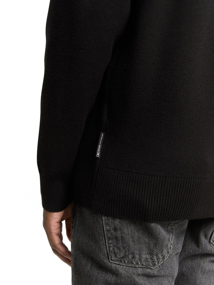 basic knitted bomber jacket, Black 29999 Bild 5