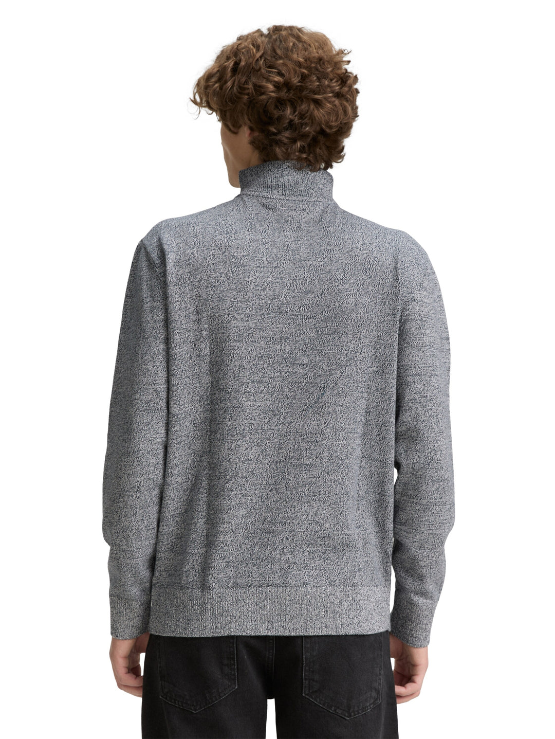 basic knitted troyer, navy white mouline 36241 Bild 4
