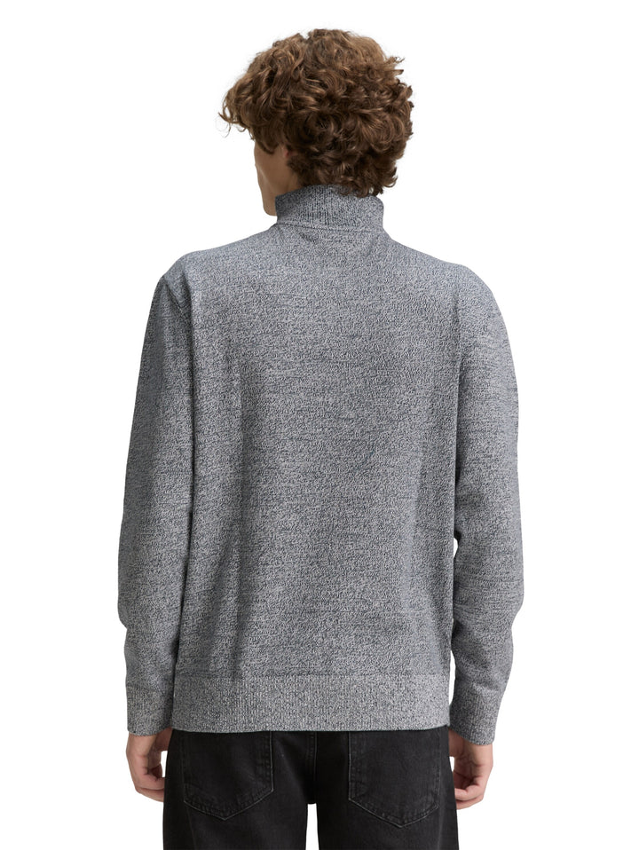basic knitted troyer, navy white mouline 36241 Bild 4