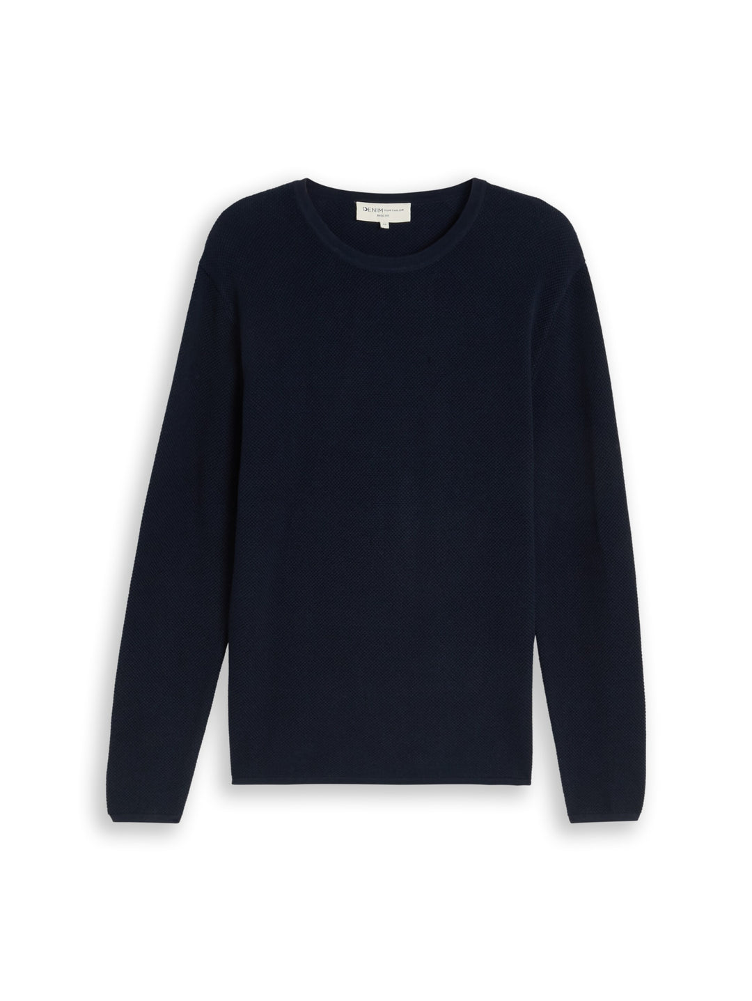 basic structred crew neck knit, sky captain blue 10668 Bild 1
