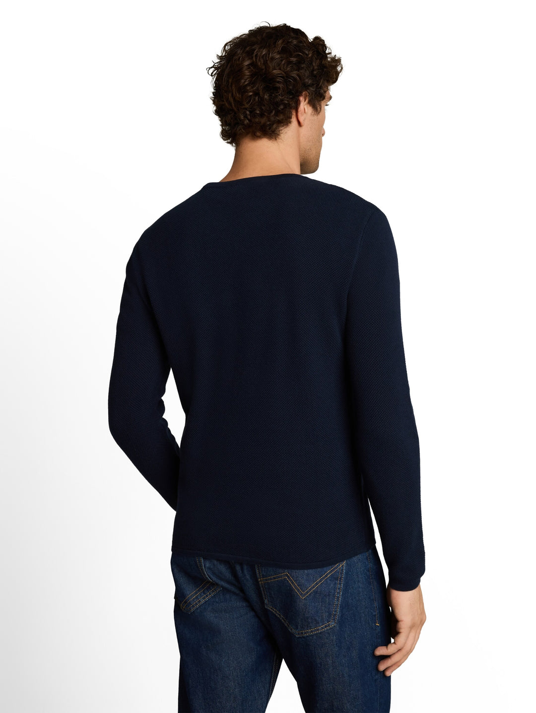basic structred crew neck knit, sky captain blue 10668 Bild 4