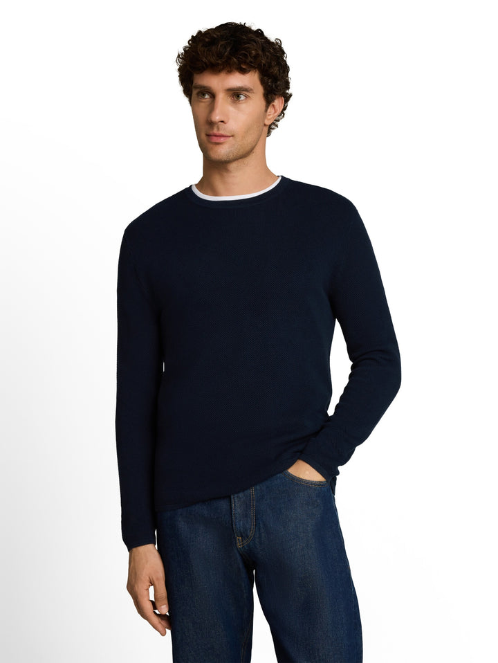 basic structred crew neck knit, sky captain blue 10668 Bild 5