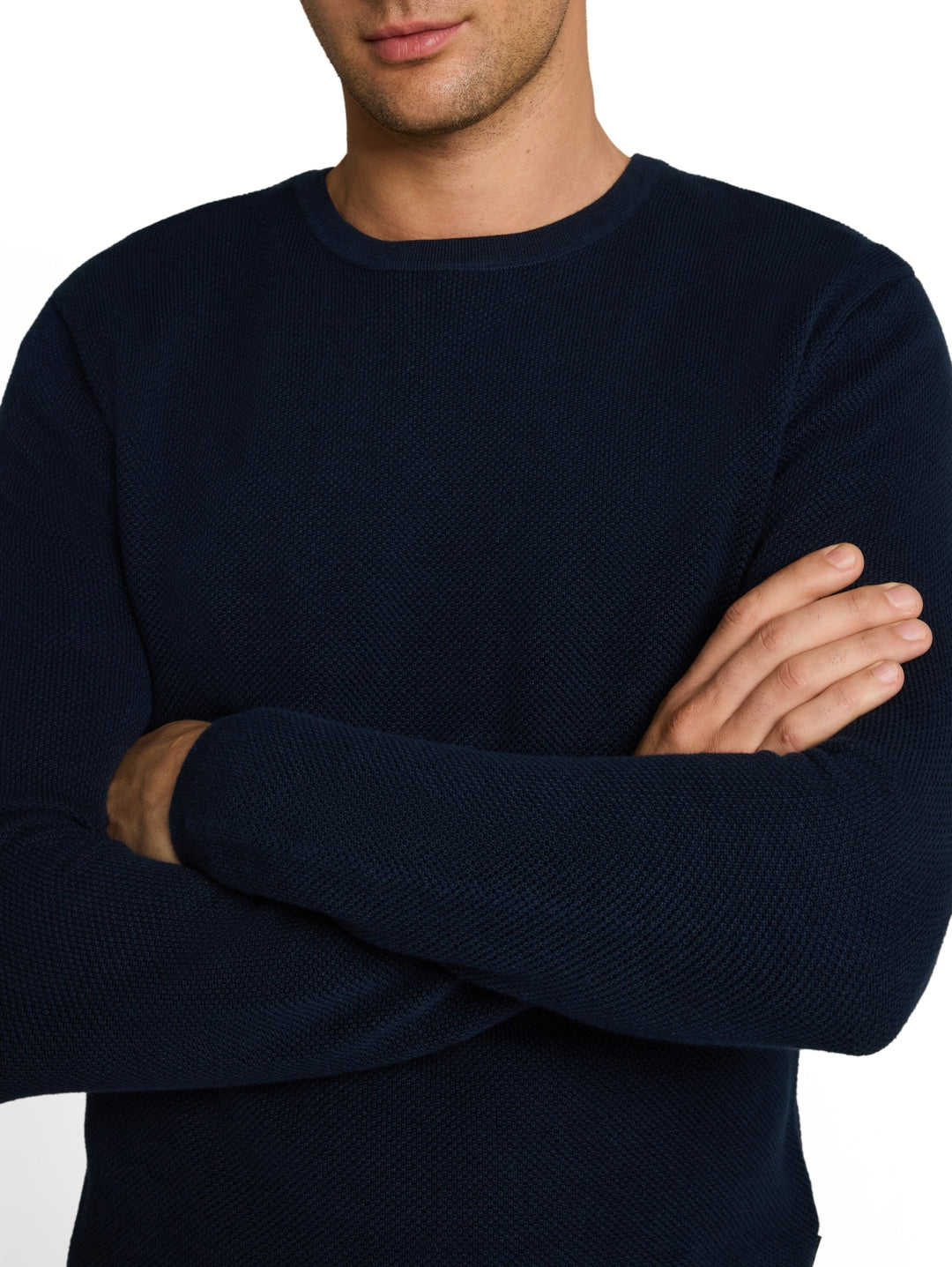 basic structred crew neck knit, sky captain blue 10668 Bild 6