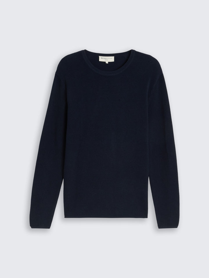 basic structred crew neck knit, sky captain blue 10668 Bild 7