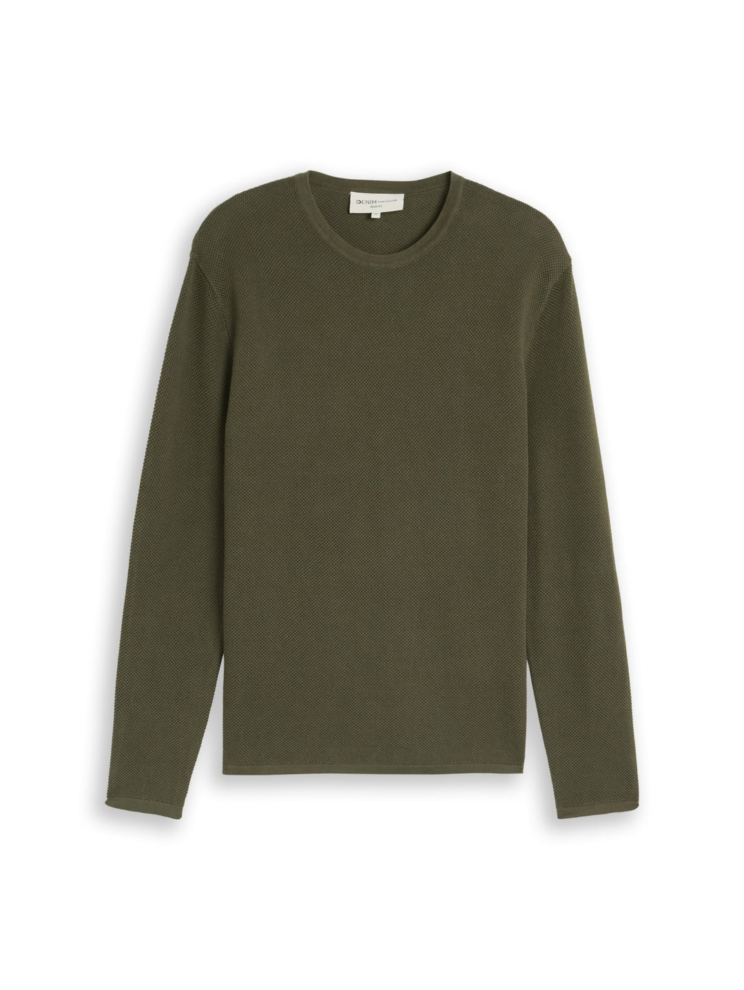basic structred crew neck knit, urban olive green 23802 Bild 1
