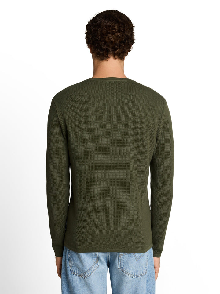 basic structred crew neck knit, urban olive green 23802 Bild 4
