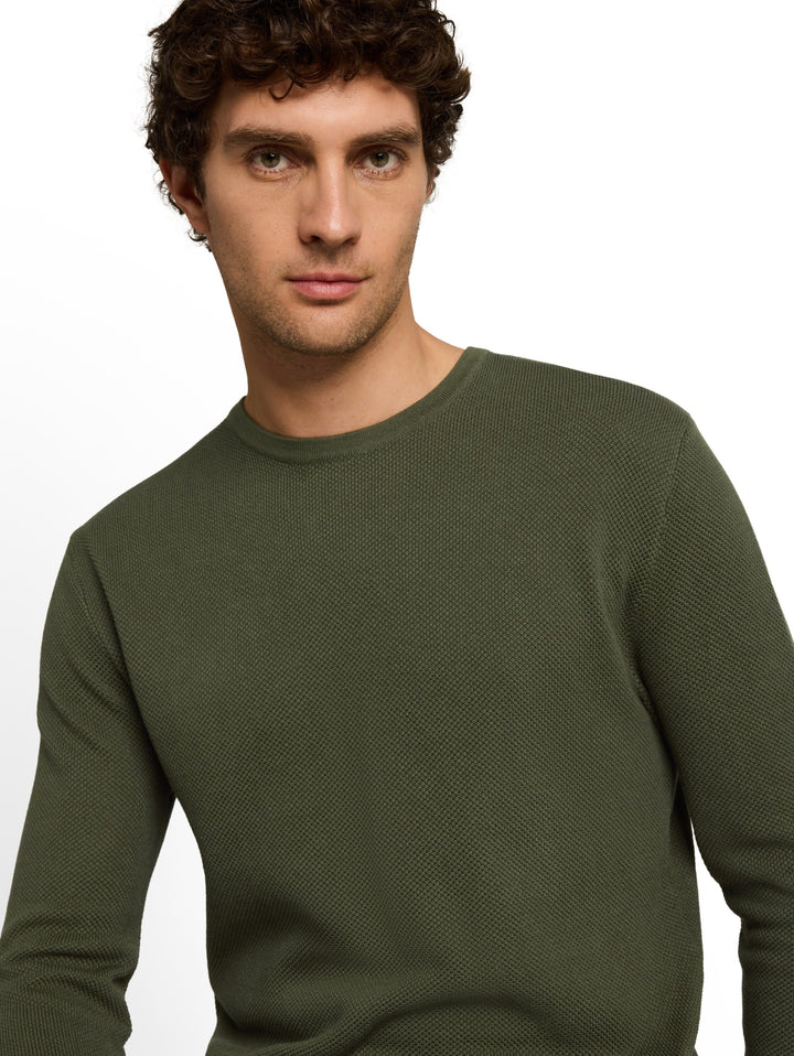 basic structred crew neck knit, urban olive green 23802 Bild 6