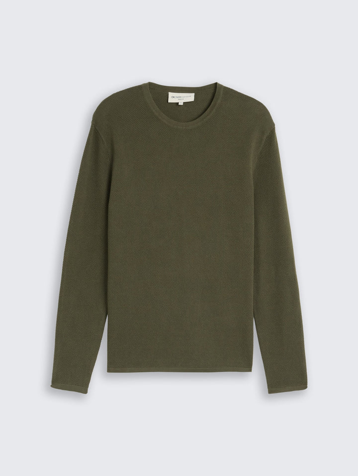 basic structred crew neck knit, urban olive green 23802 Bild 7