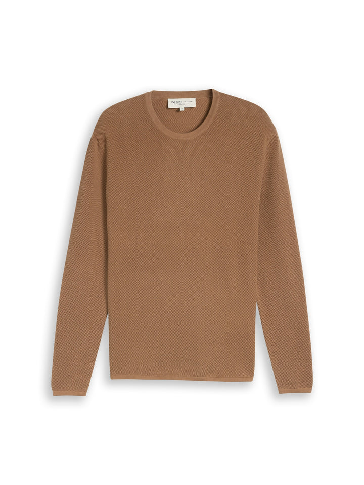 basic structred crew neck knit, malt brown 28862 Bild 1