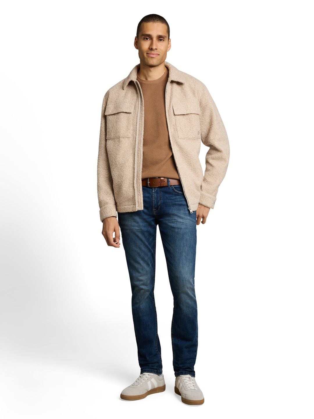 basic structred crew neck knit, malt brown 28862 Bild 3