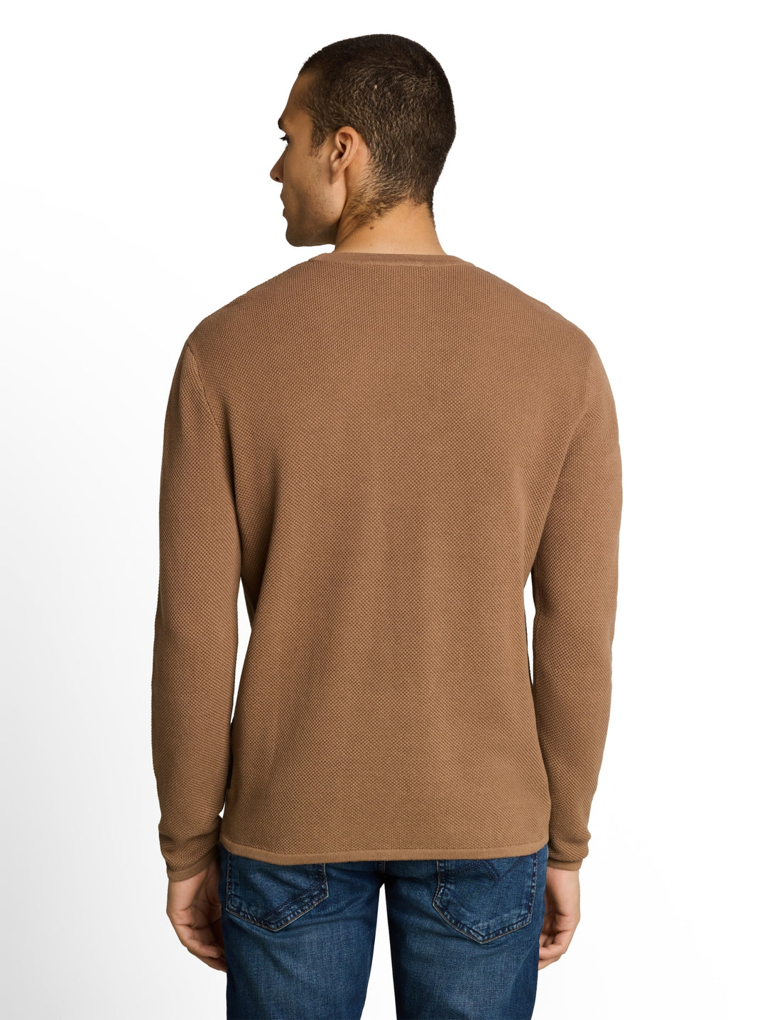 basic structred crew neck knit, malt brown 28862 Bild 4