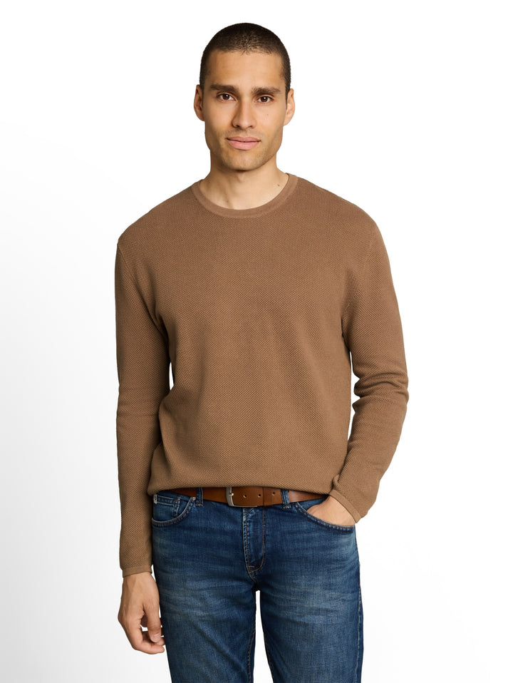basic structred crew neck knit, malt brown 28862 Bild 5