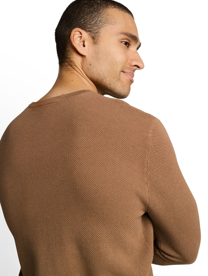 basic structred crew neck knit, malt brown 28862 Bild 6