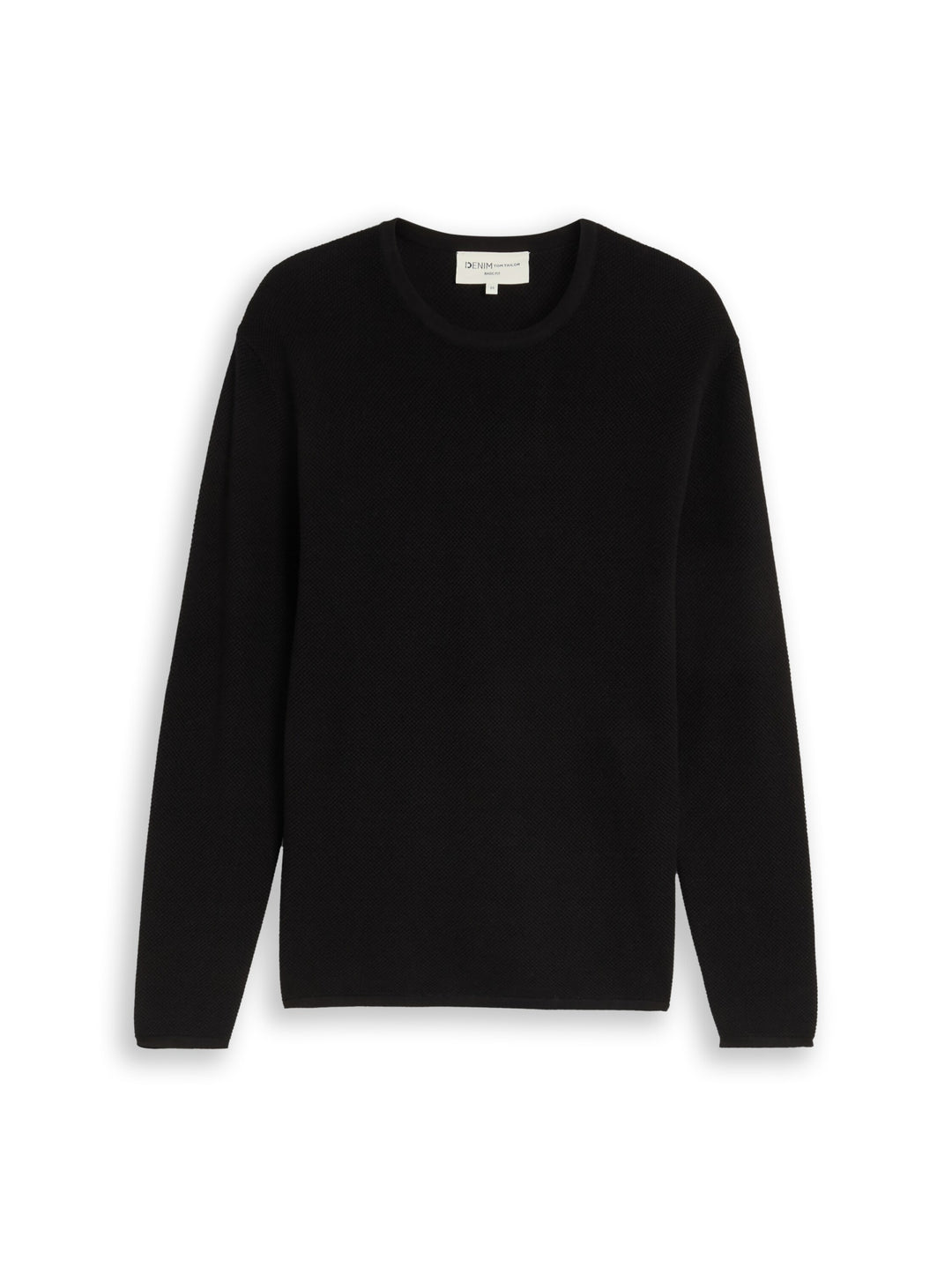 basic structred crew neck knit, Black 29999 Bild 1