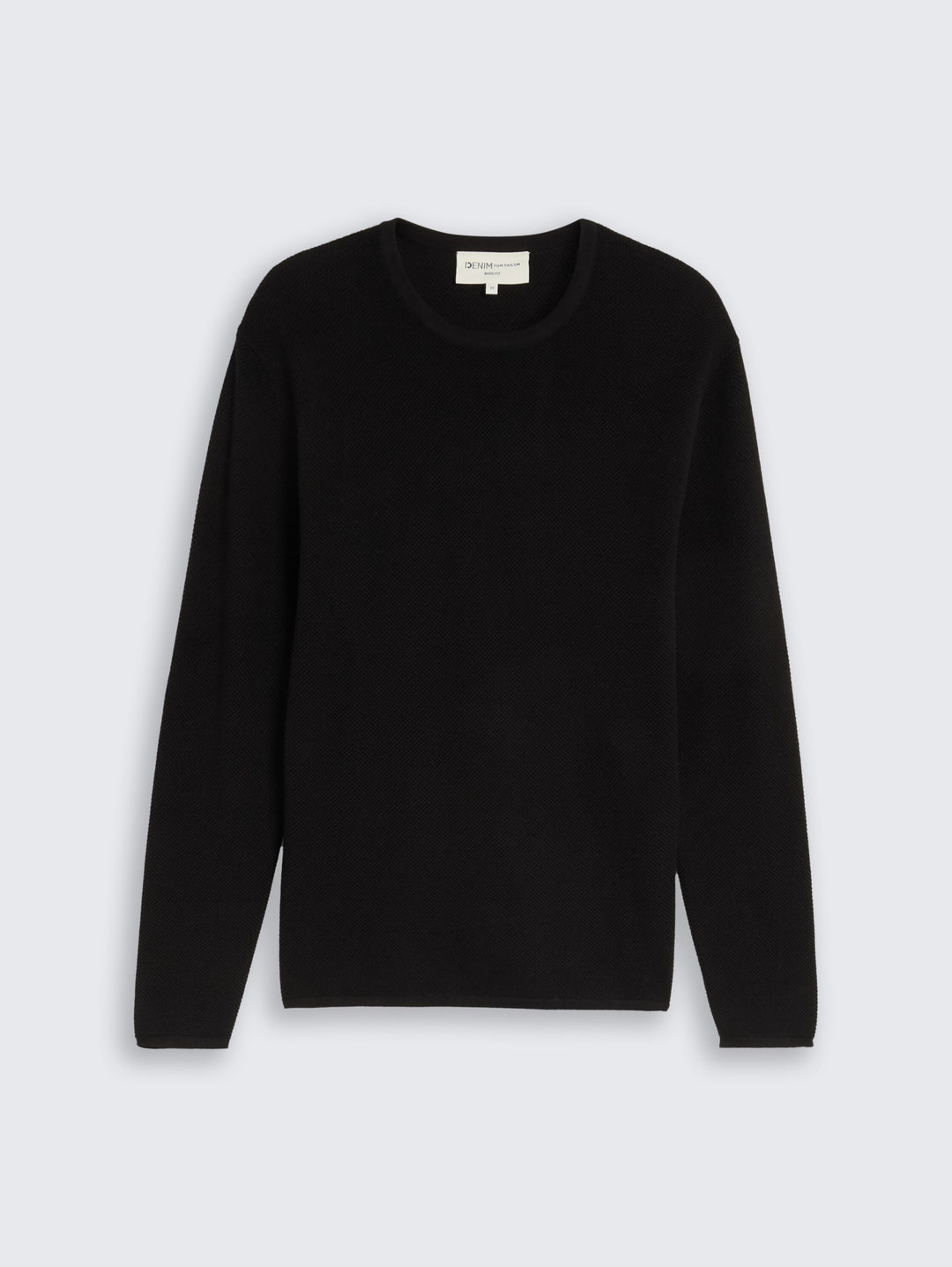 basic structred crew neck knit, Black 29999 Bild 7
