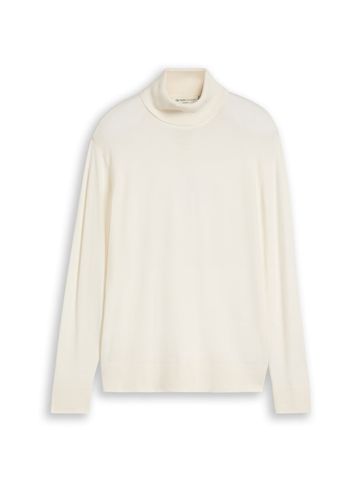 basic turtle neck knit, Gardenia White 10348 Bild 1