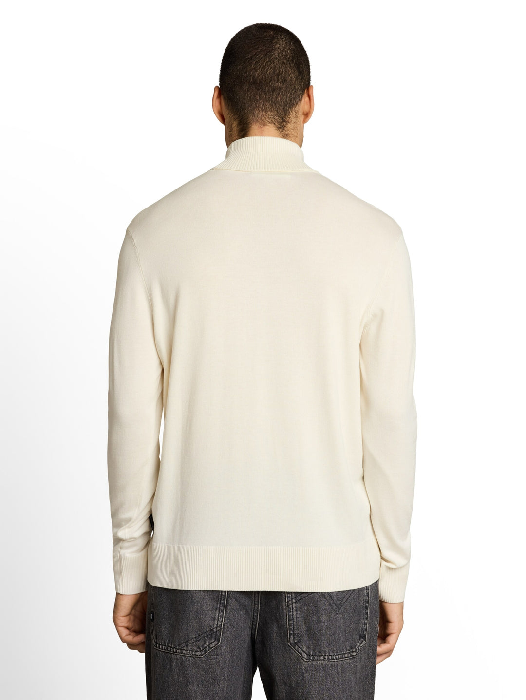 basic turtle neck knit, Gardenia White 10348 Bild 4