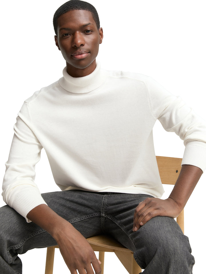 basic turtleneck knit, Wool White 12906 Bild 5