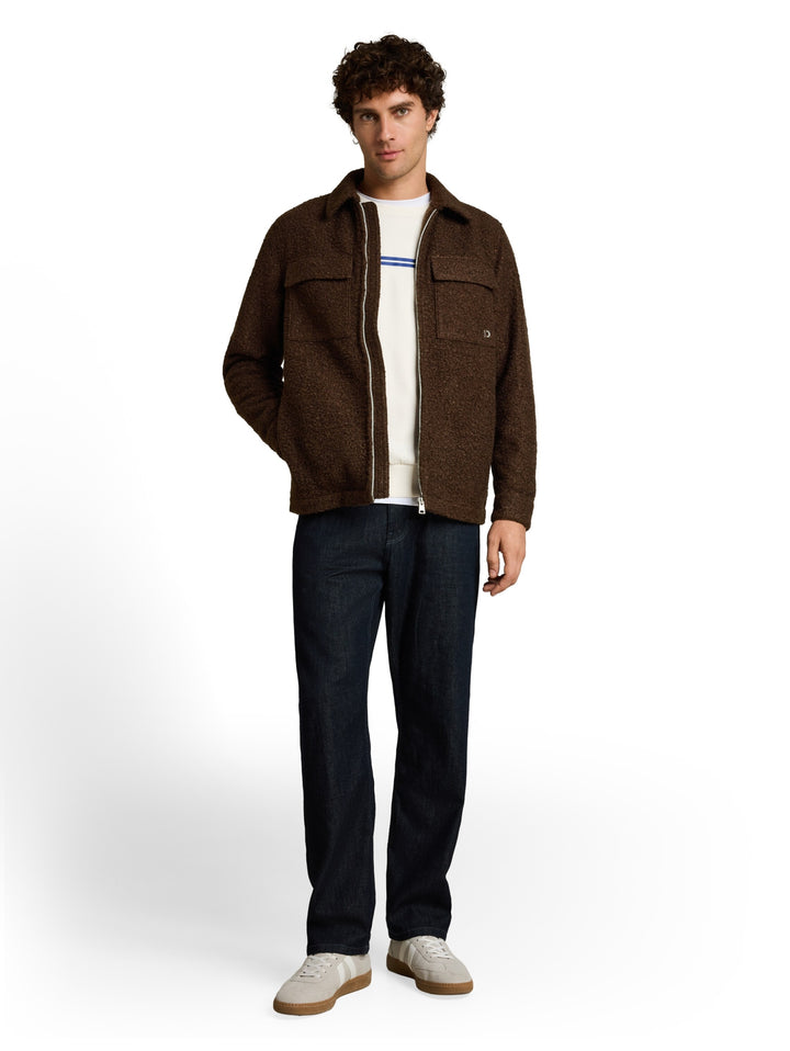 bouclé overshirt, cool dark brown melange 40768 Bild 3