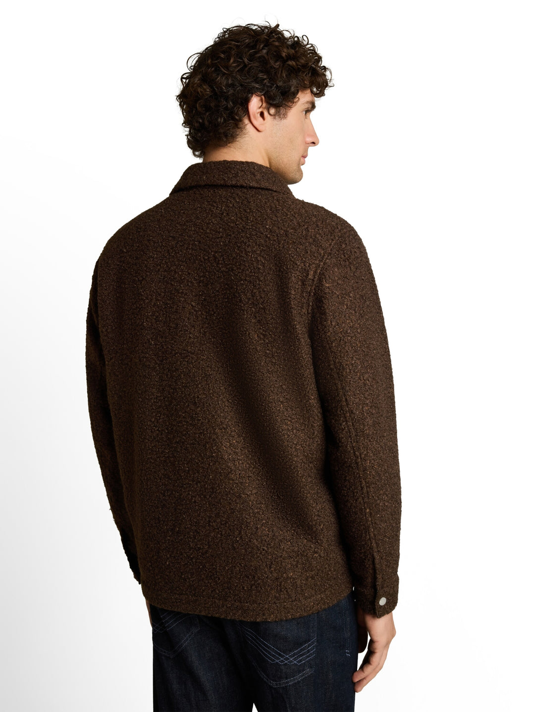 bouclé overshirt, cool dark brown melange 40768 Bild 4