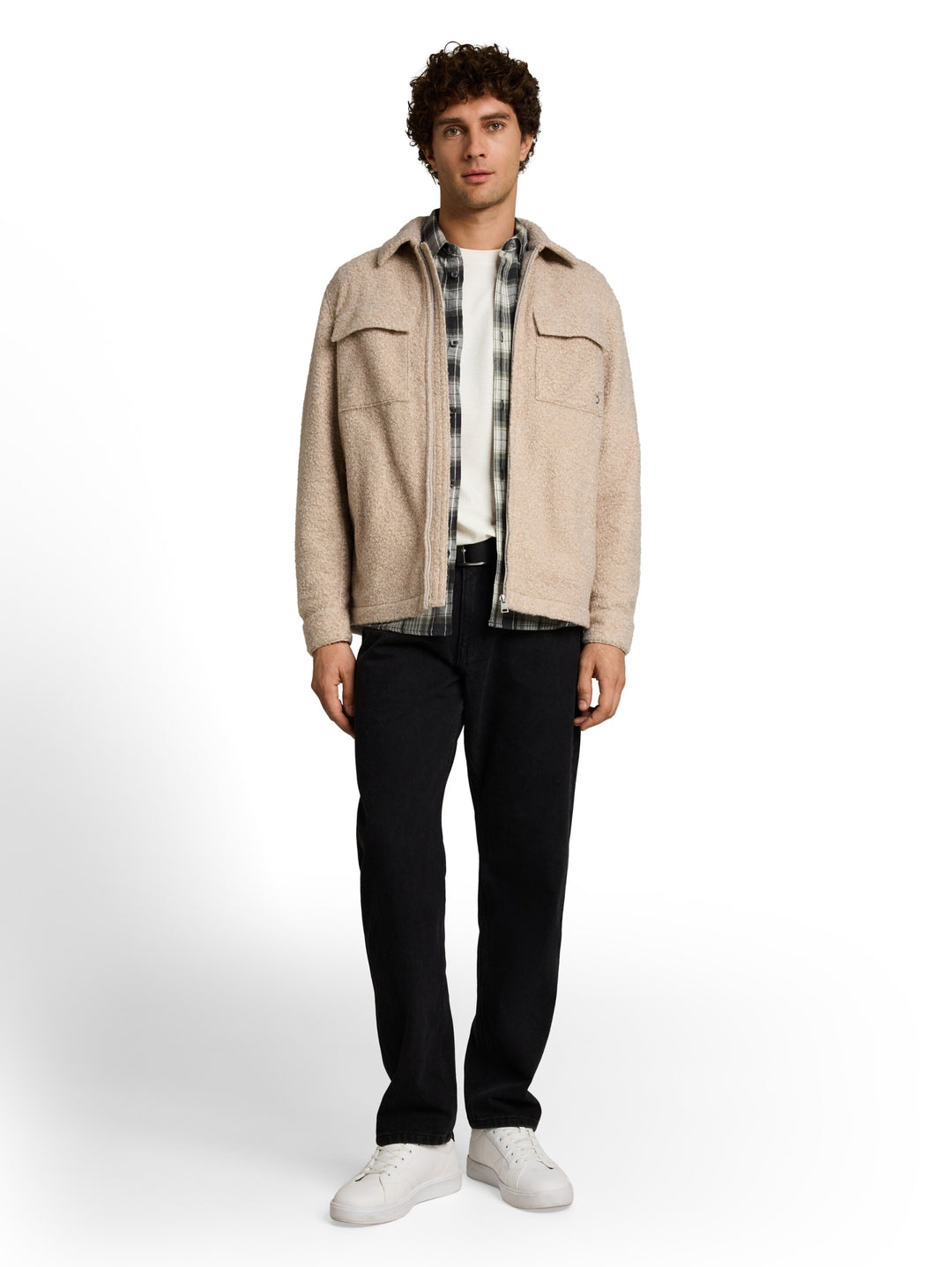 bouclé overshirt, dusty beige melange 41188 Bild 3