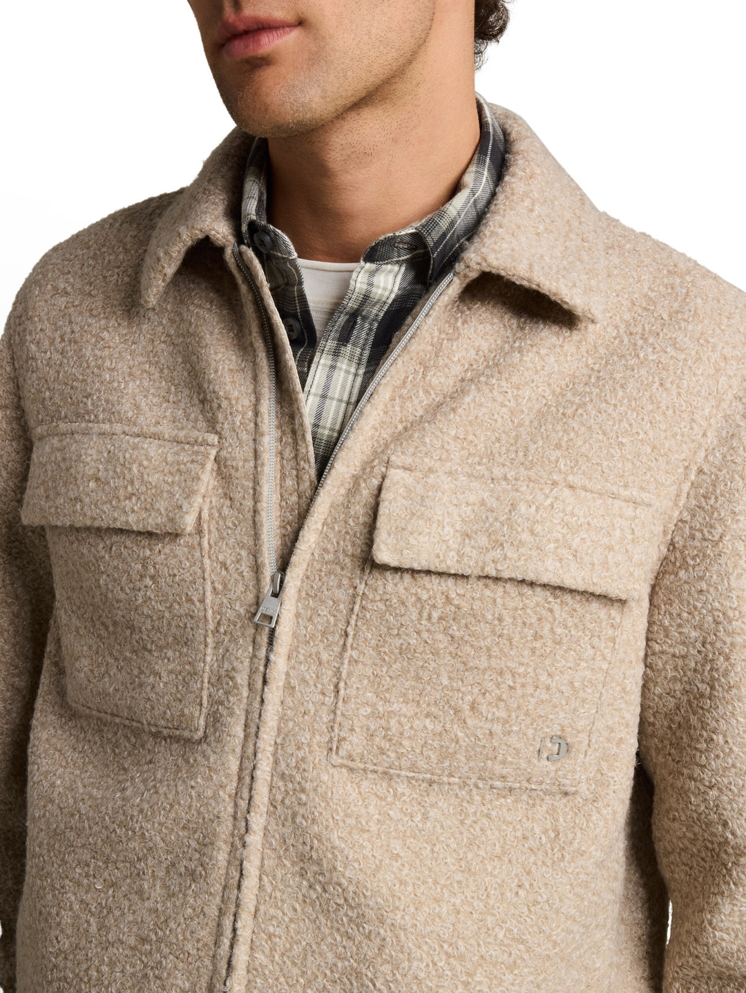 bouclé overshirt, dusty beige melange 41188 Bild 5