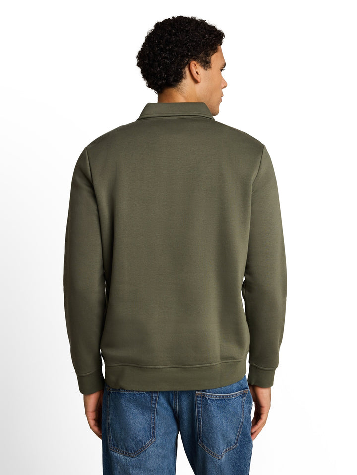 buttoned polo collar sweatshir, urban olive green 23802 Bild 4