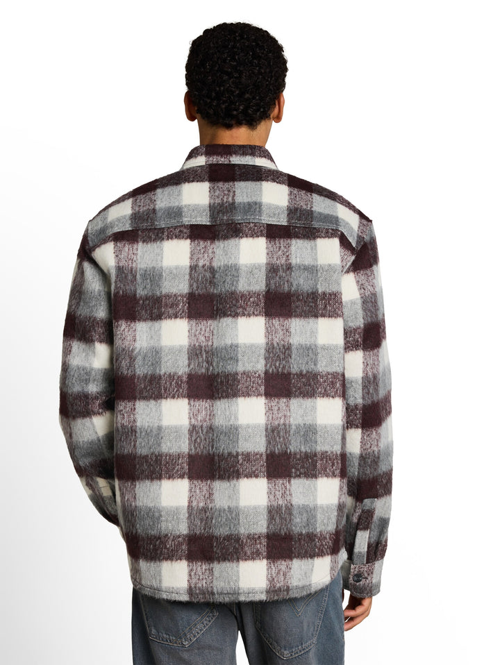checked woolish overshirt, brown grey check 40651 Bild 4