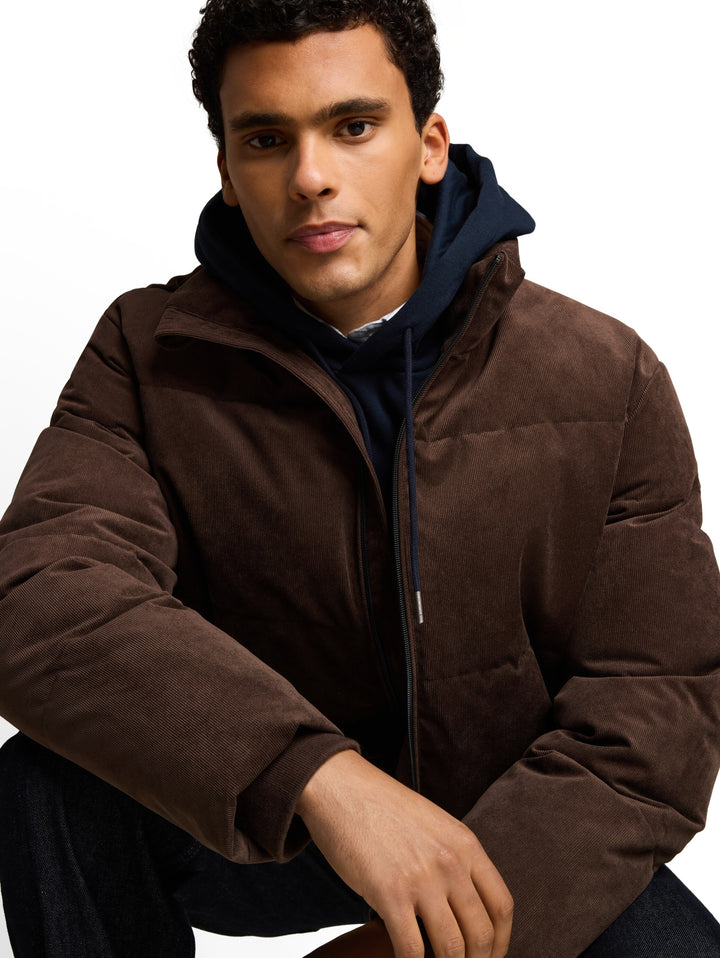 corduroy puffer jacket, cool dark brown 40514 Bild 6