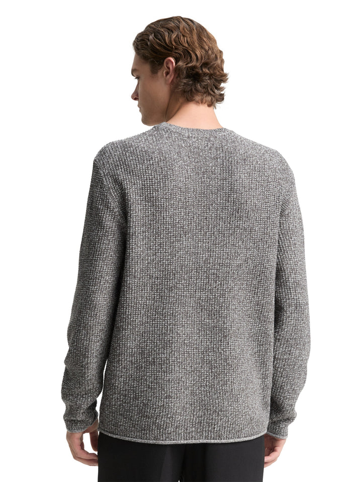 cosy structured two tone crew, grey white mouline 19704 Bild 4
