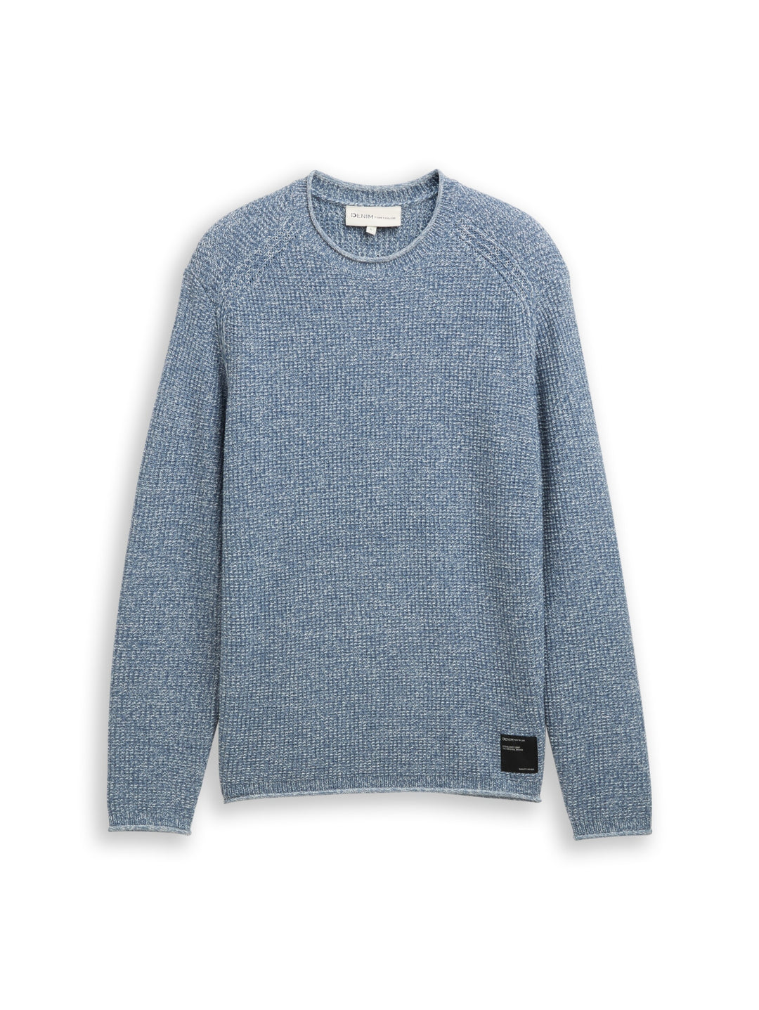 cosy structured two tone crew, denim blue white mouline 39363 Bild 1