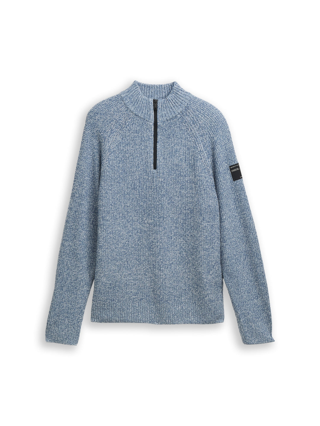 cosy structured two tone knit, denim blue white mouline 39363 Bild 1