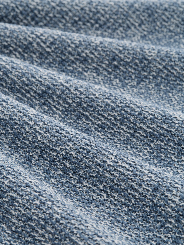cosy structured two tone knit, denim blue white mouline 39363 Bild 2