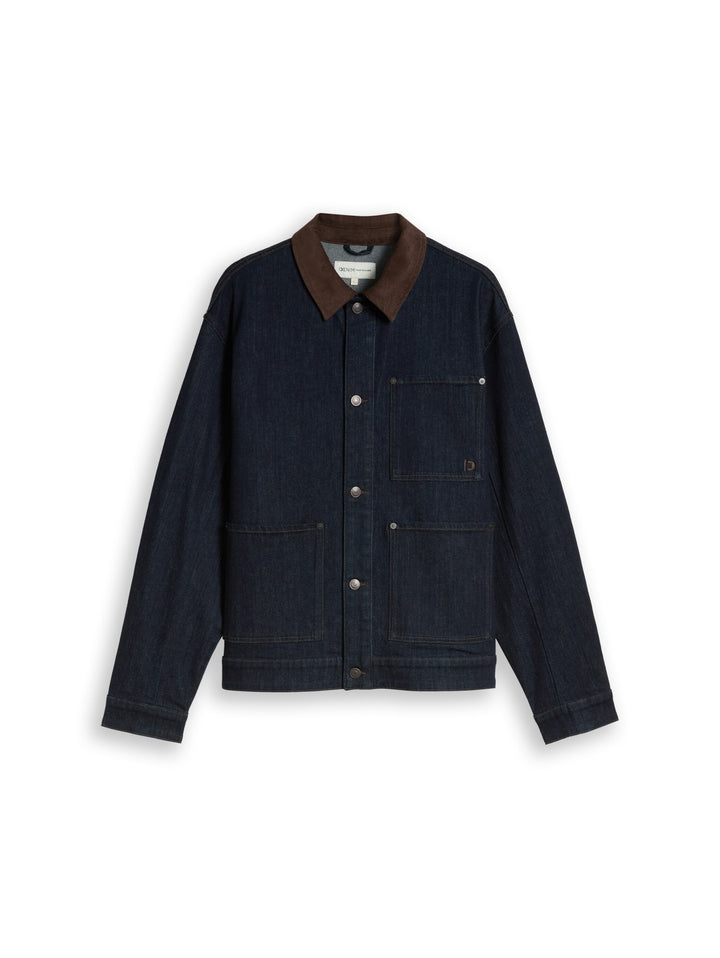 denim blouson with corduroy co, Rinsed Blue Denim 10138 Bild 1