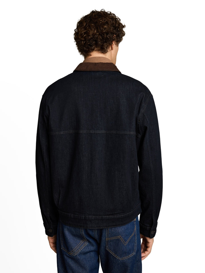 denim blouson with corduroy co, Rinsed Blue Denim 10138 Bild 4
