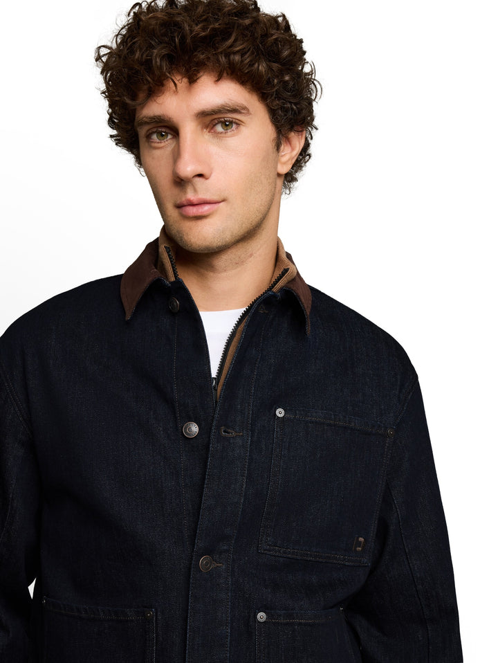 denim blouson with corduroy co, Rinsed Blue Denim 10138 Bild 6