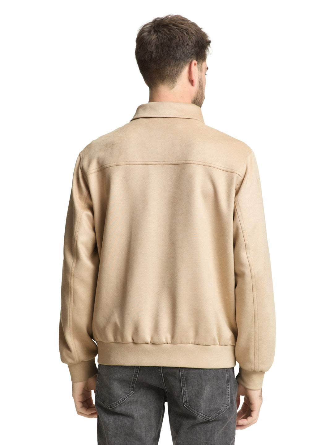 faux suede leather jacket, Cashew Beige 11032 Bild 4