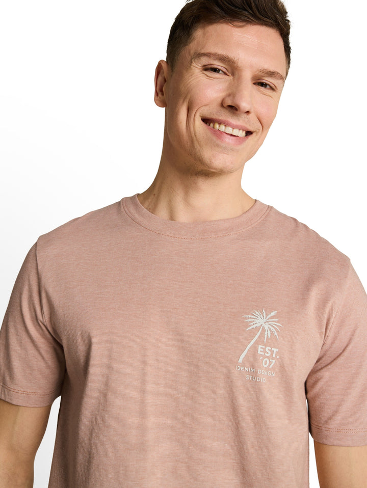 fine stripe printed t-shirt, faded copper orange 38322 Bild 6