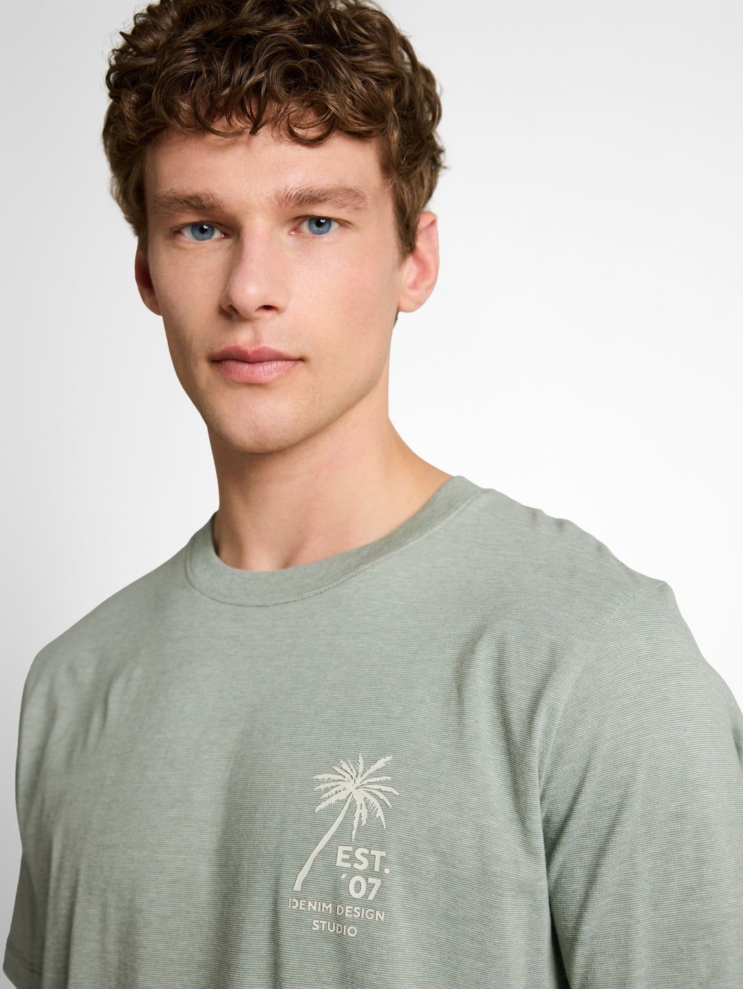 fine stripe printed t-shirt, Sea Spray 10427 Bild 5