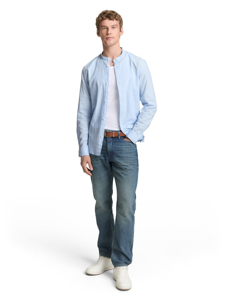 fitted slubyarn structured shi, Light Metal Blue 13302 Bild 3