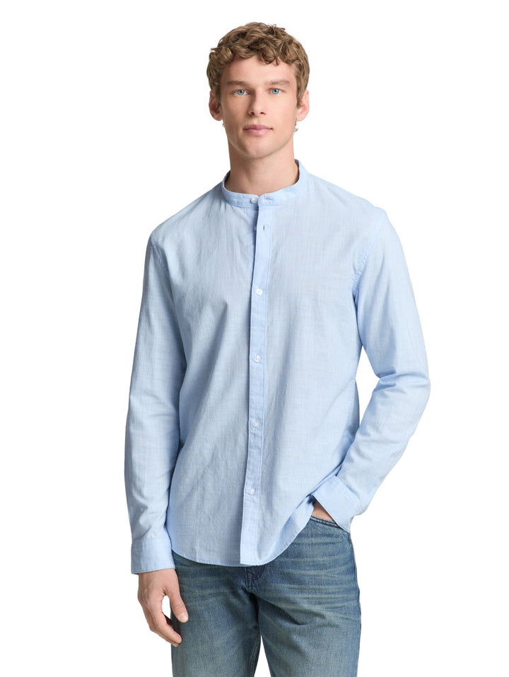 fitted slubyarn structured shi, Light Metal Blue 13302 Bild 5