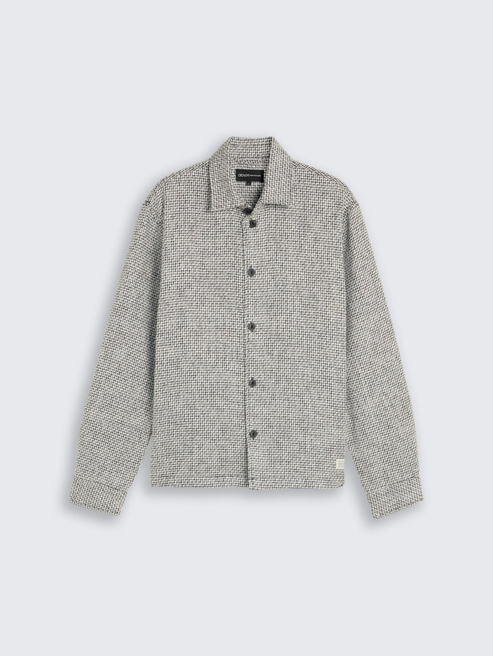 heavy structured overshirt, black white structure 40639 Bild 1