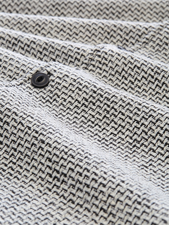 heavy structured overshirt, black white structure 40639 Bild 2