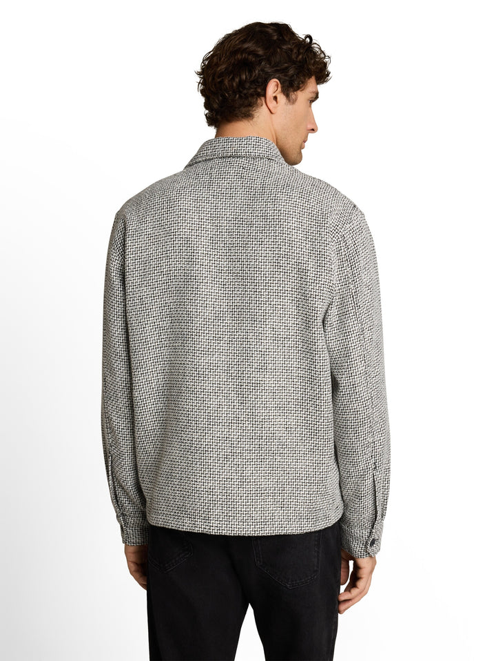 heavy structured overshirt, black white structure 40639 Bild 4