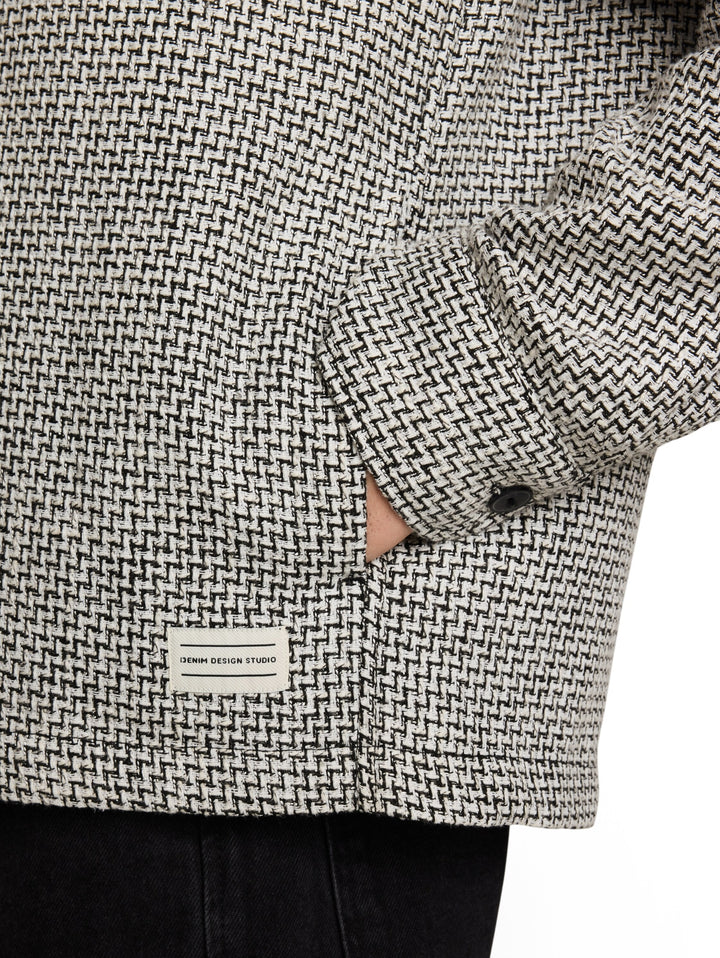 heavy structured overshirt, black white structure 40639 Bild 5
