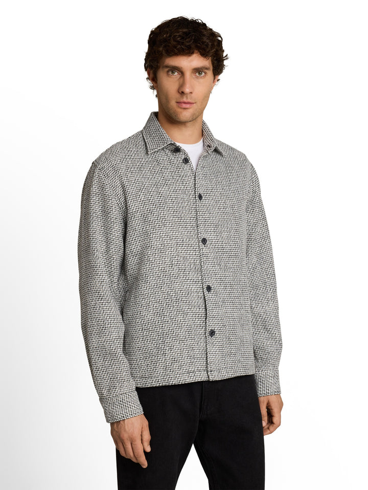 heavy structured overshirt, black white structure 40639 Bild 6