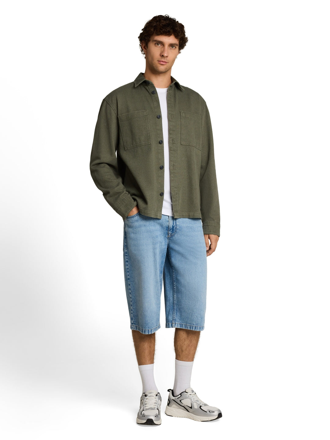 heavy structured overshirt, urban olive green 23802 Bild 3