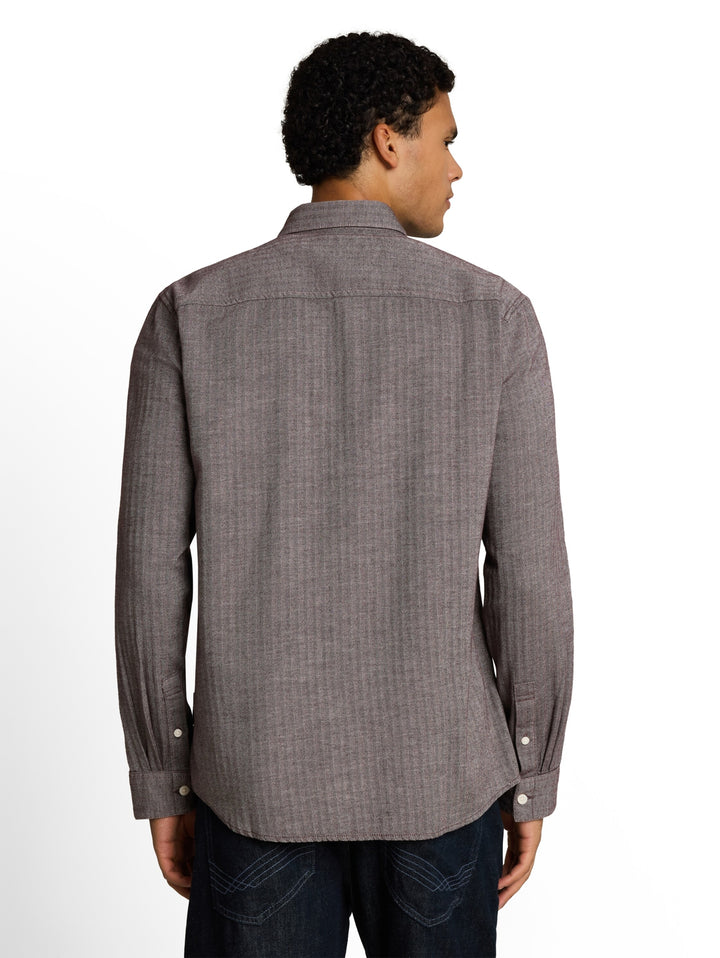 herringbone structured shirt, light purple herringbone 40650 Bild 4