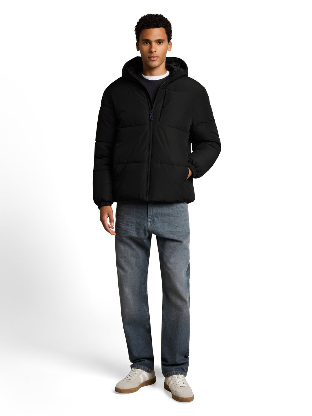 hooded puffer jacket, Black 29999 Bild 3