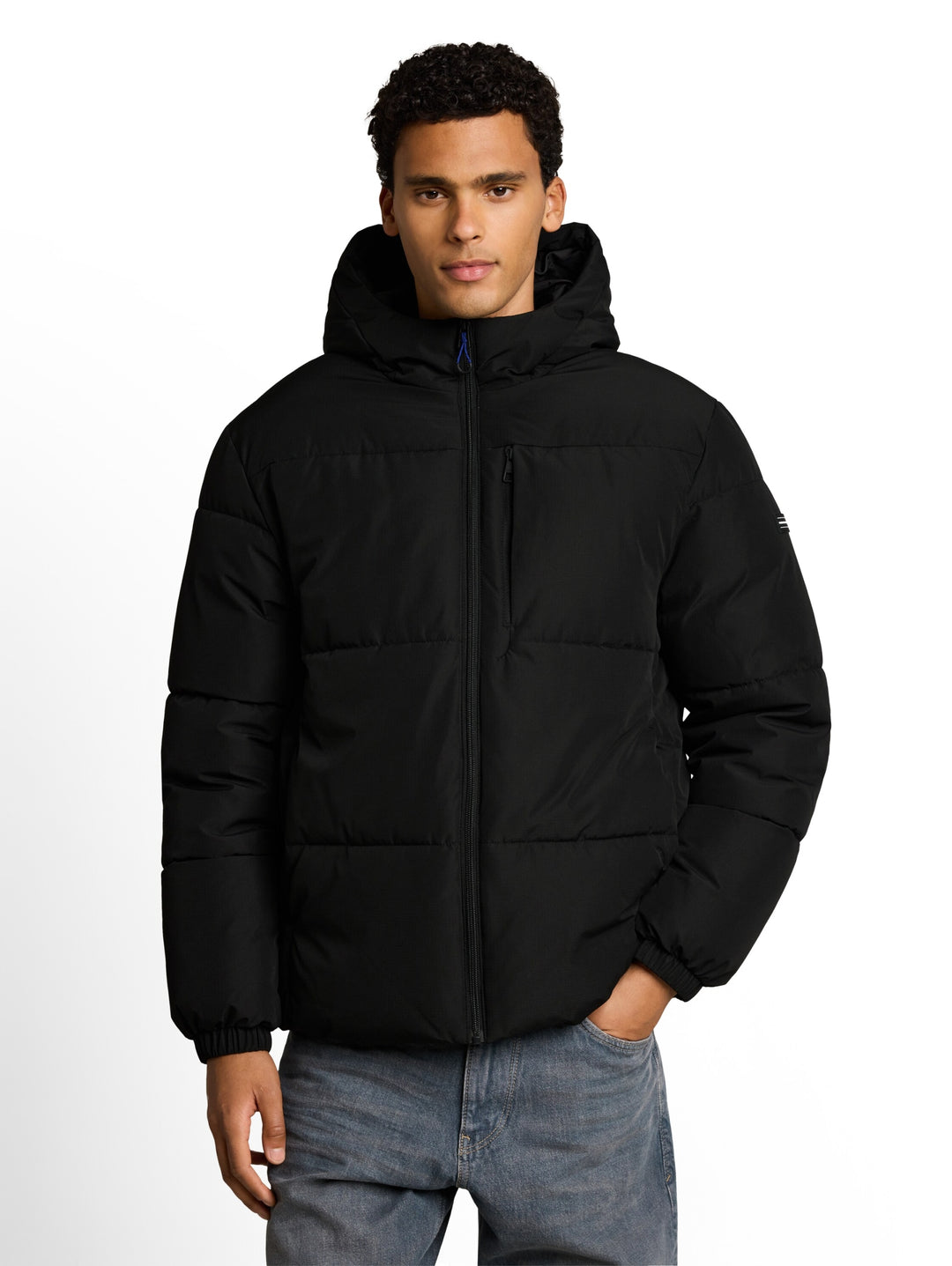 hooded puffer jacket, Black 29999 Bild 5
